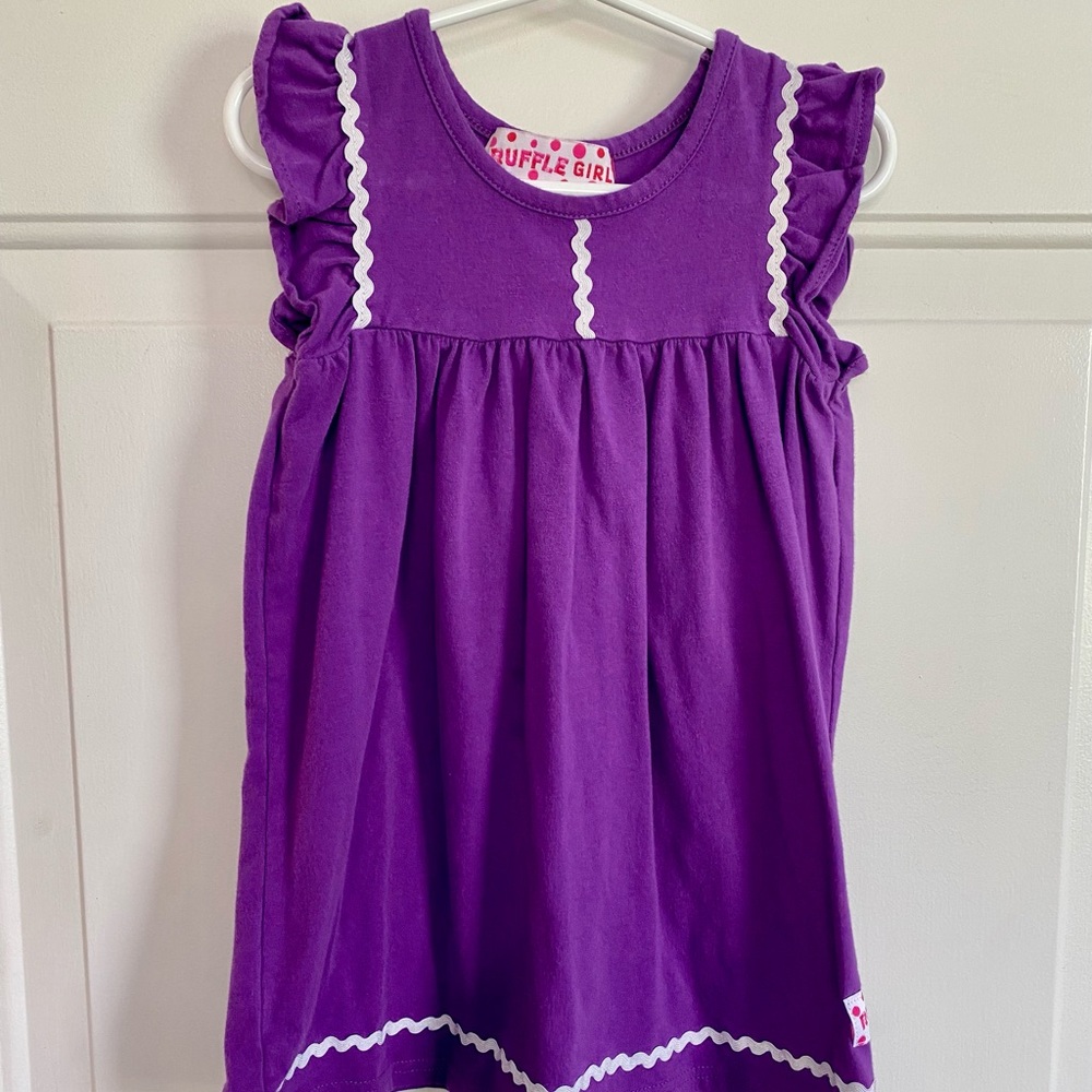 Ruffle Girl Boutique Purple Tunic Dress 3T